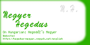 megyer hegedus business card